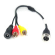 Adaptor reductie de la 4-PIN tată la 2x RCA tată + alimentare mamă