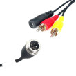 Adaptor reductie de la 4-PIN tată la 2x RCA tată + alimentare mamă