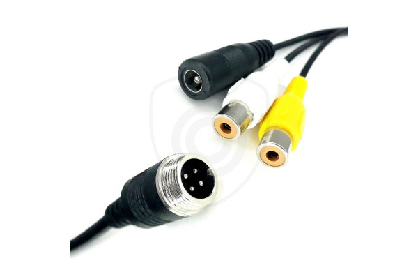 Adaptor reductie 4-PIN tată / 2x RCA mamă + alimentare mamă