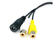 Adaptor reductie 4-PIN tată / 2x RCA mamă + alimentare mamă