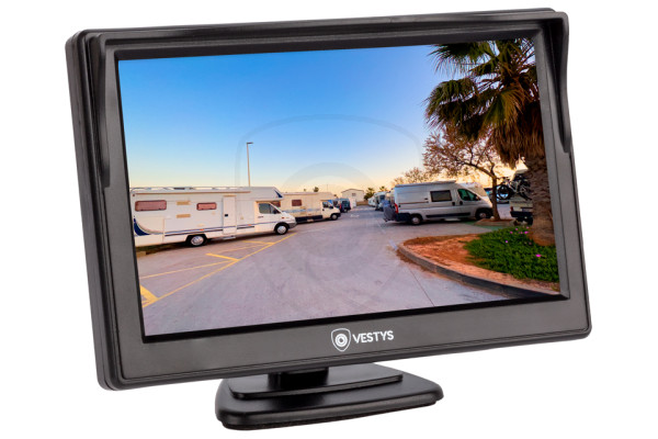 Monitor auto de 5"cu suport, pentru conectarea camerei de marsarier și a playerului video