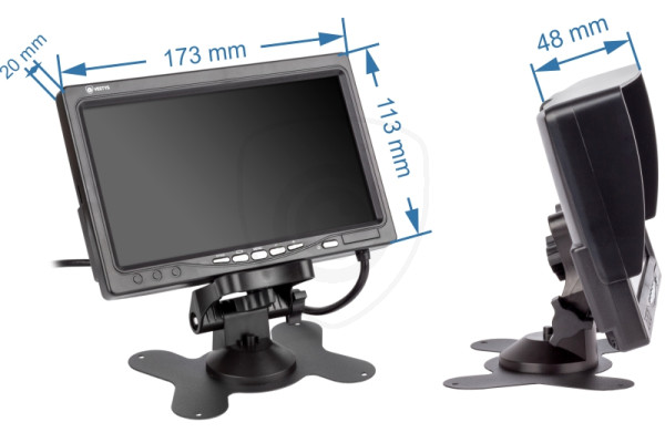 dimensiunile monitorului auto de 7 inch