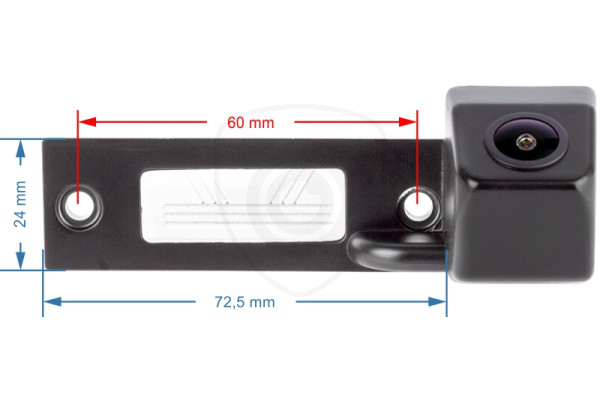 dimensiunile camerei marșarier VW Golf, Jetta, Passat B5, B6 si altele